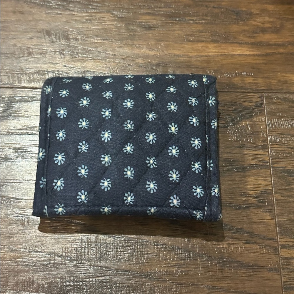 Vera Bradley Women's Blue, White & Green Tri-Fold Wallet - Picture 3 of 10